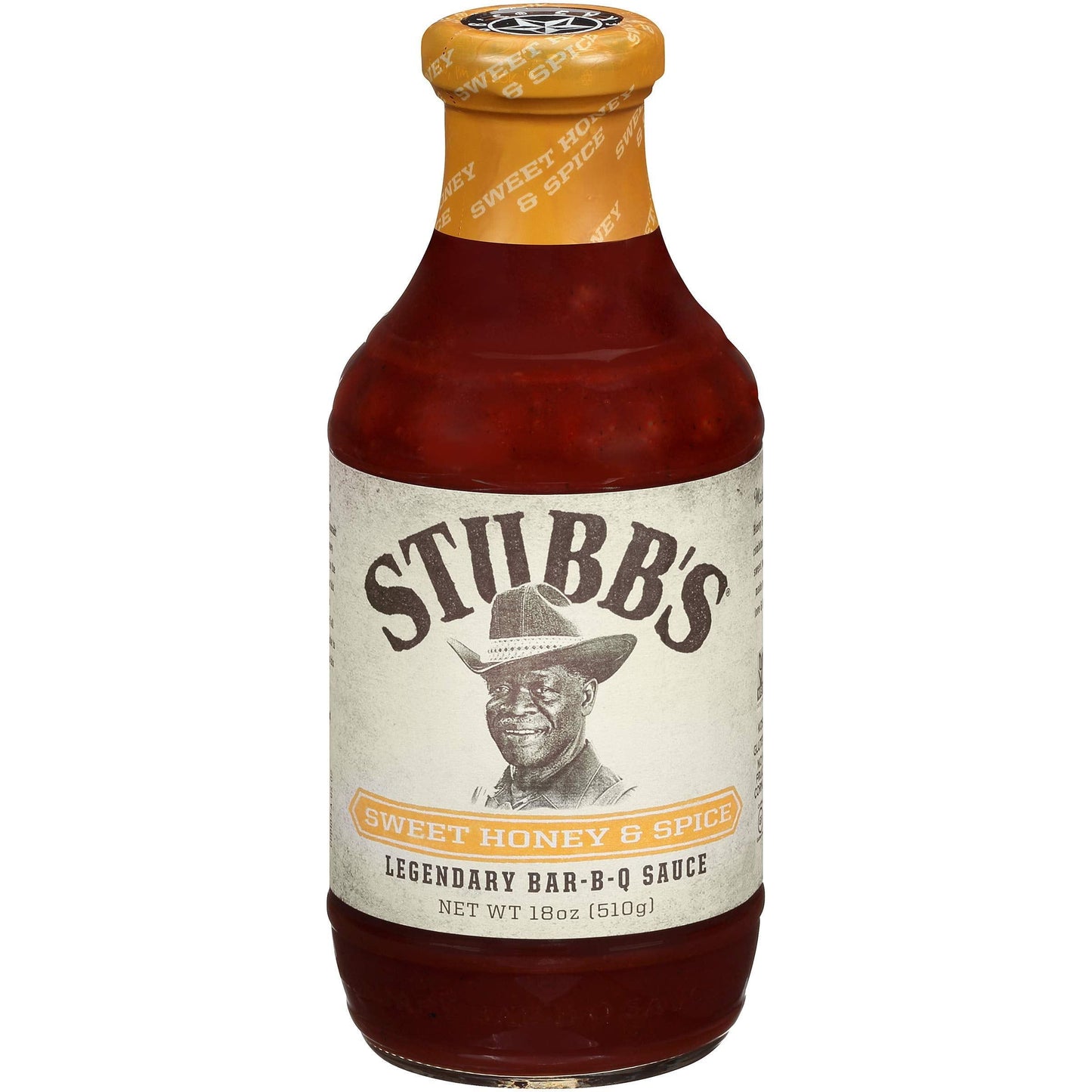 Stubb's Sweet & Spicy Honey BBQ Sauce - 18oz Bottle, Pack of 6