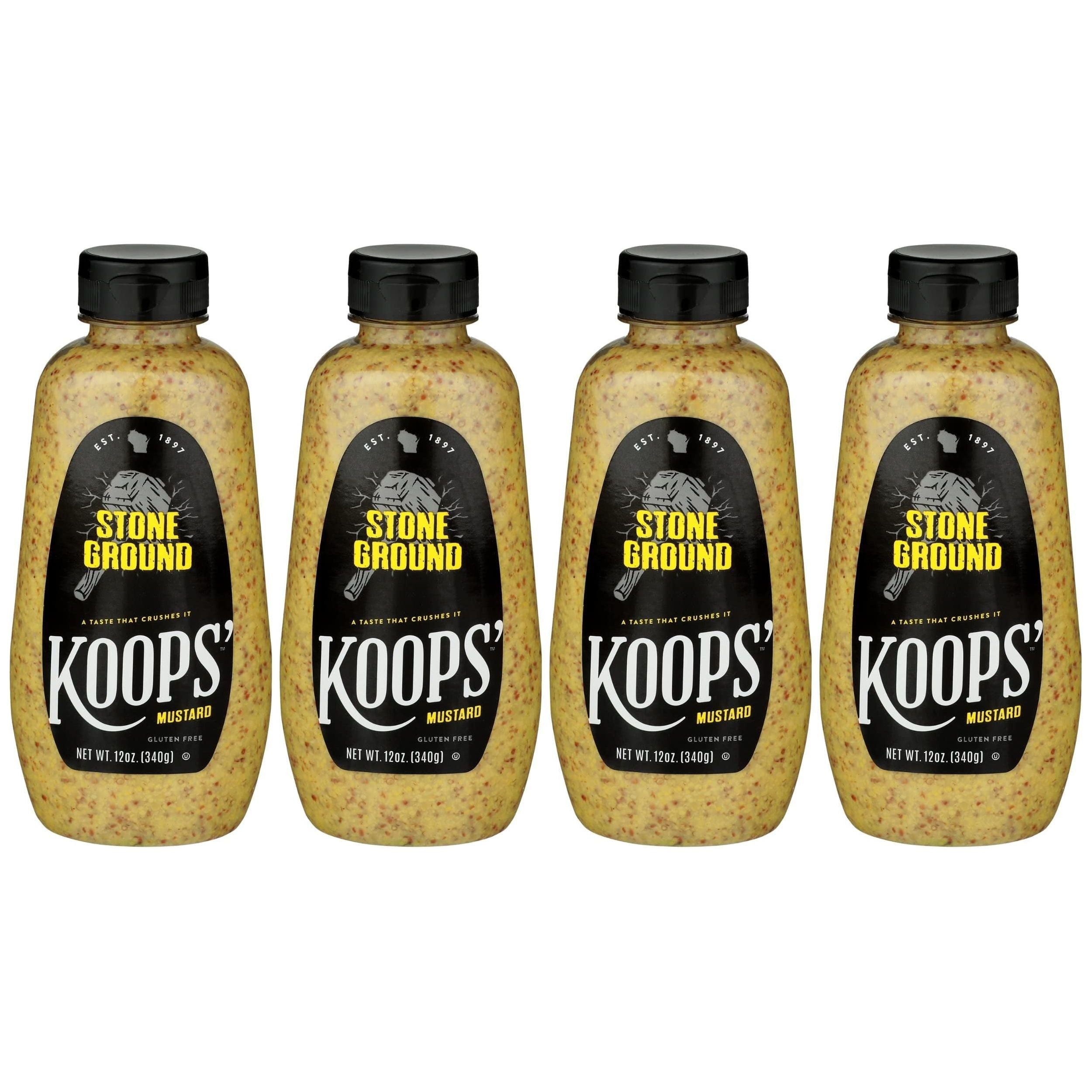 Koops' Artisanal Stone Ground Mustard 12 Oz, Set of 4 - Koops