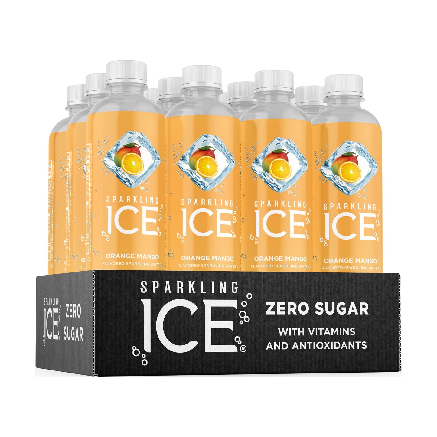 Orange Mango Sparkling Water by Sparkling Ice® - 17 Fl Oz, (12 Pack)