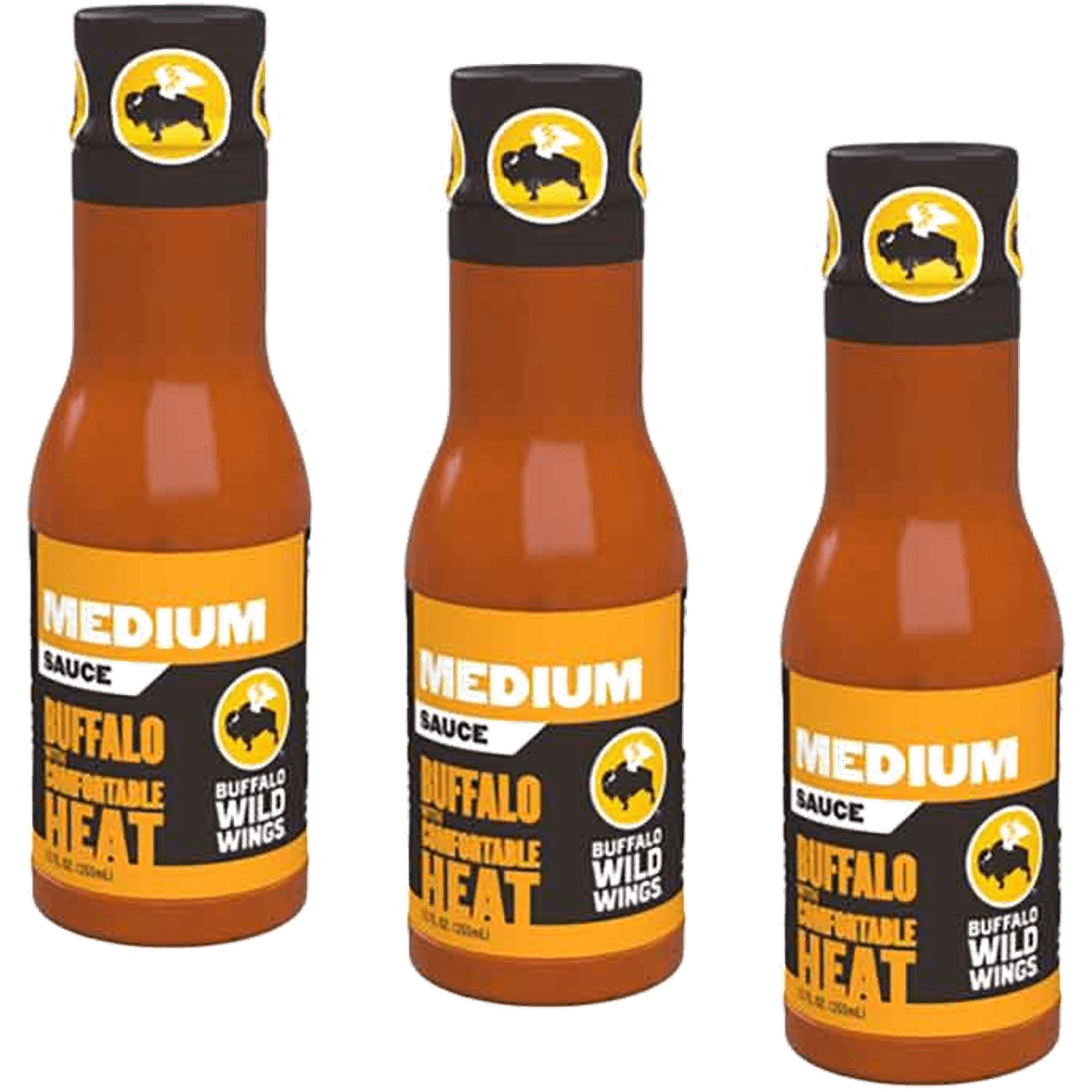 Buffalo Wild Wings Medium Buffalo Sauce - 3 Pack of 12 oz Bottles