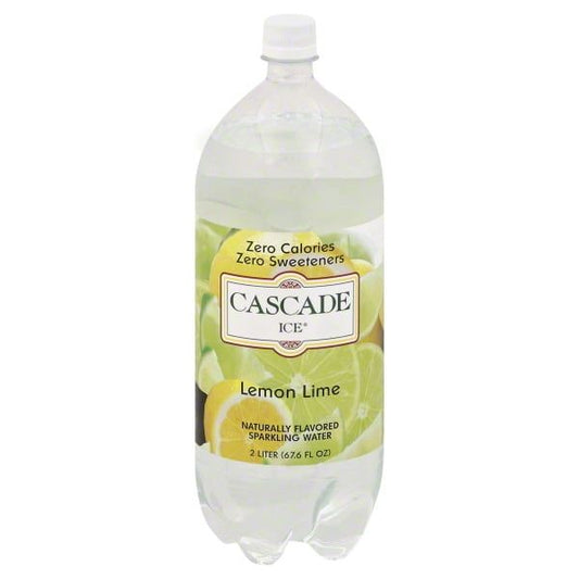 Lemon Lime Cascade Ice Sparkling Water - 2 Liter (67.6 oz) Refreshing Beverage