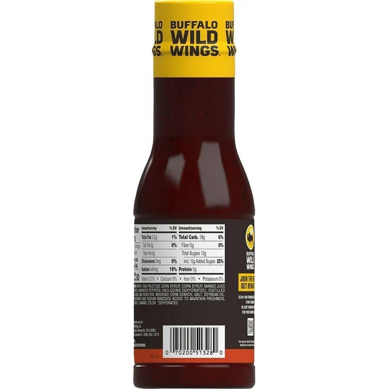 Buffalo Wild Wings Sweet & Spicy Mango Habanero Sauce, 12 oz Bottles - Triple Pack - Buffalo Wild Wings