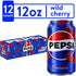 Pepsi Wild Cherry Soda – Bold Cherry Flavor, 12 oz Cans, 12-Pack Refreshment - Pepsi