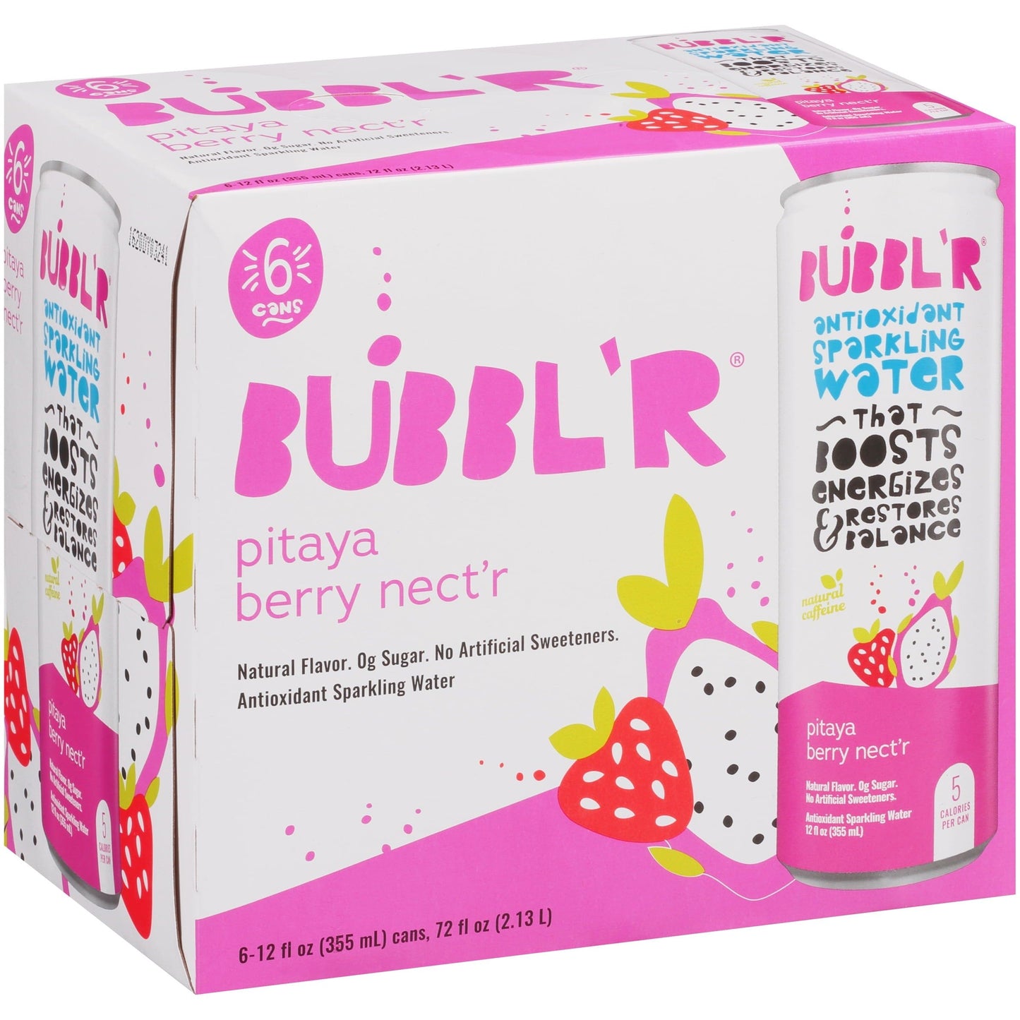 Bubbl'r Dragon Fruit Berry Bliss - 12OZ Can (6PK-4) Case