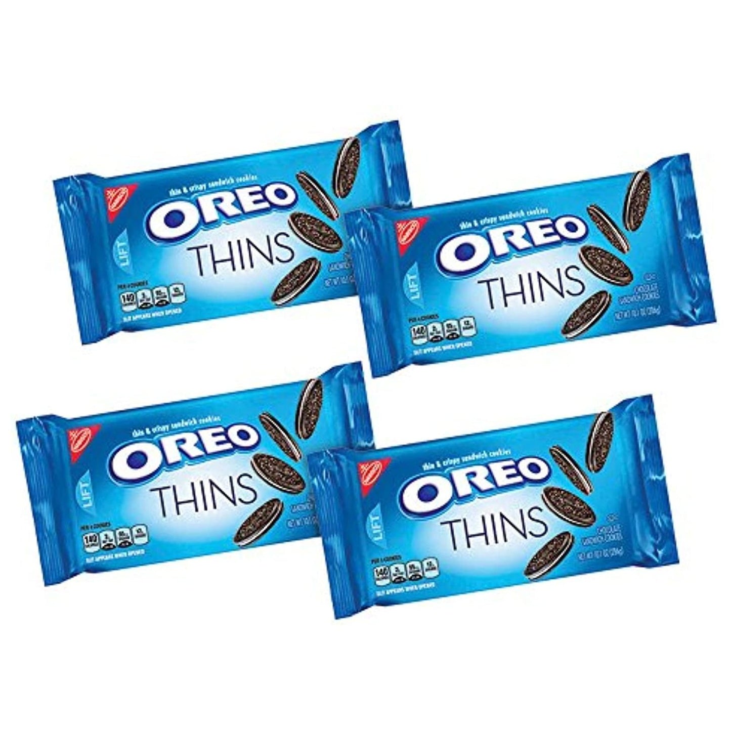 Oreo Thins Delightful Chocolate Sandwich Cookies (10.1-Ounce Packages, 4-Count)