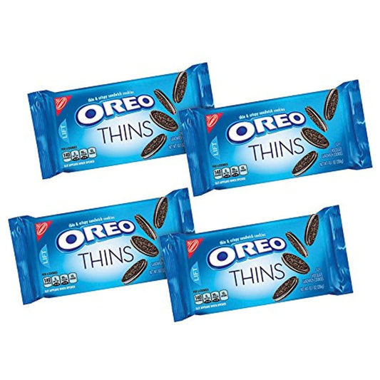 Oreo Thins Delightful Chocolate Sandwich Cookies (10.1-Ounce Packages, 4-Count)