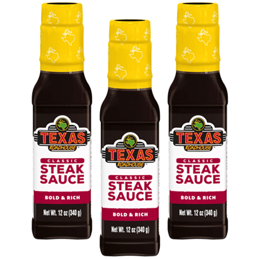 Texas Roadhouse Classic Steak Sauce, Bold & Rich, 3-Pack 12 fl. oz. Bottles