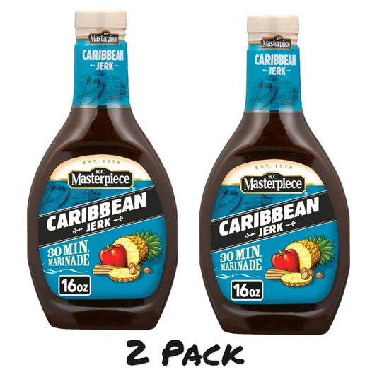 KC Masterpiece Caribbean Jerk Marinade Duo - 16 Ounce Bottles