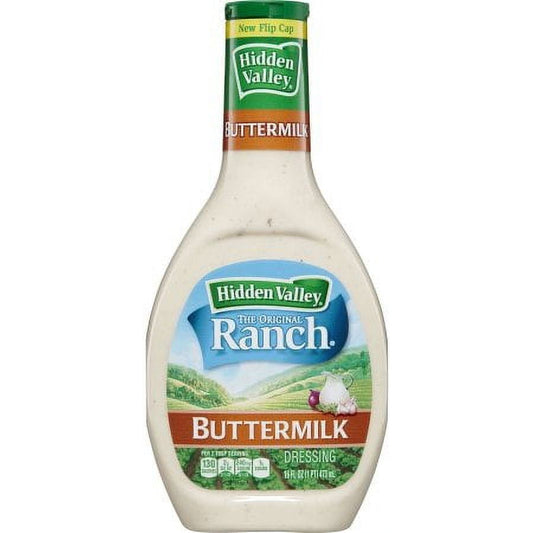 Hidden Valley Creamy Buttermilk Ranch Dressing - Gluten Free - 6 Pack (16 Ounce Bottles)