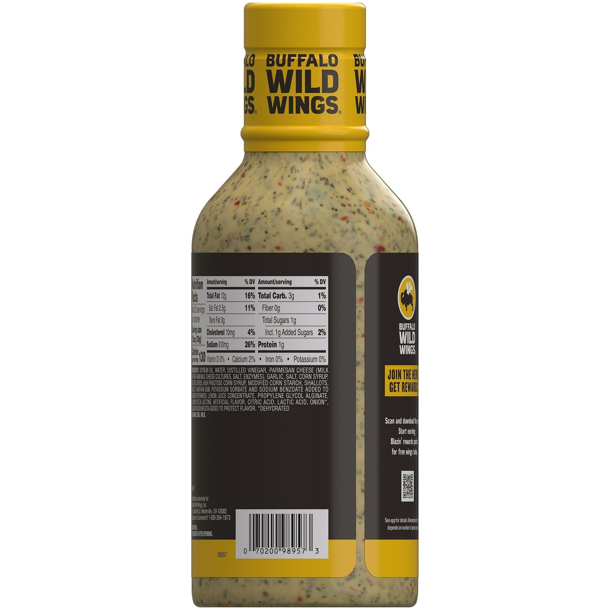 Buffalo Wild Wings Garlic Parmesan Flavor Sauce, 20 fl. oz. - Buffalo Wild Wings