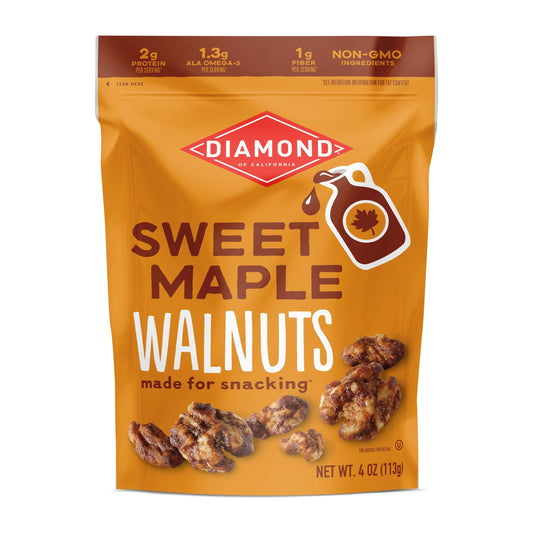 Sweet Maple Delight: Diamond of California Snack Walnuts, 4 oz