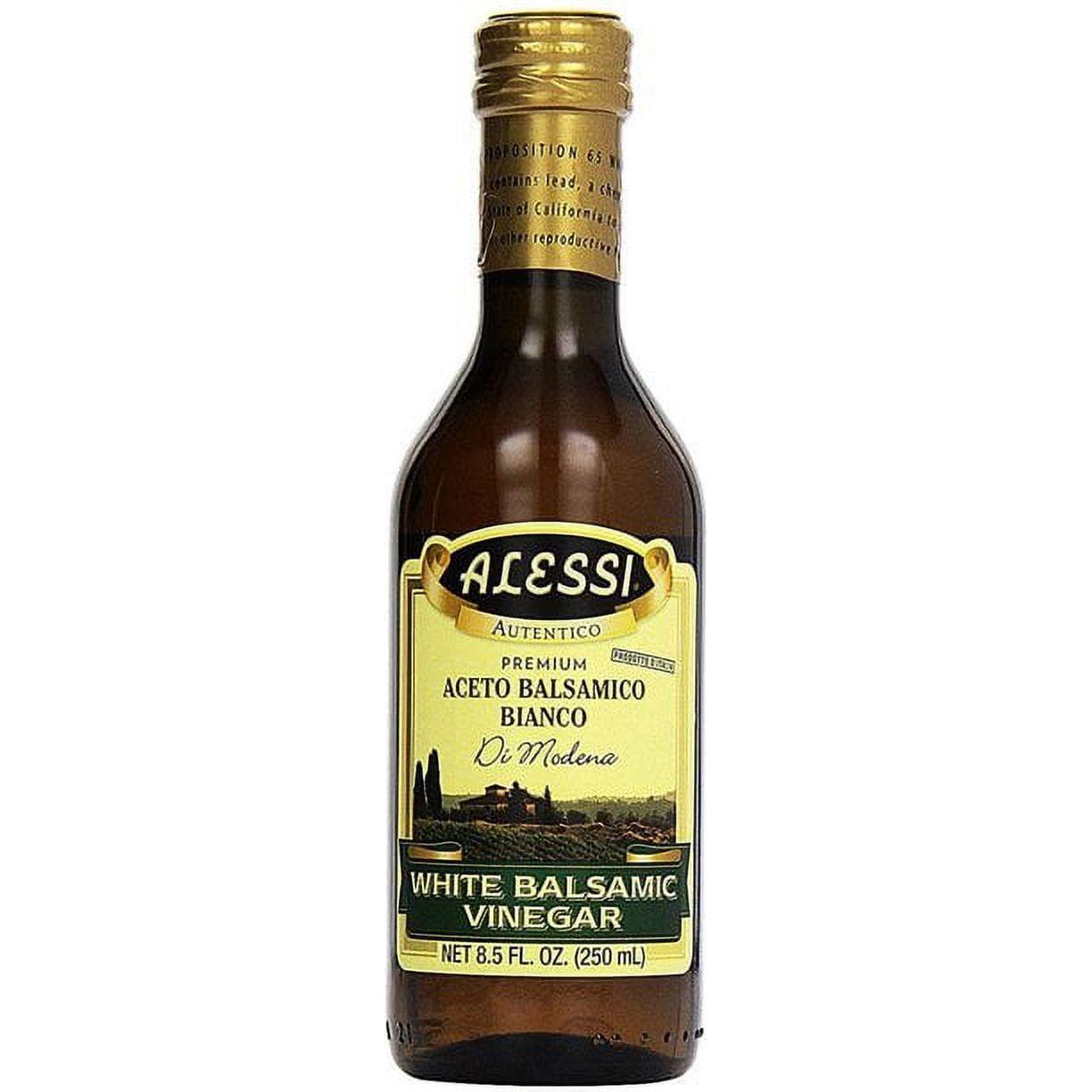 Alessi Premium Unflavored White Balsamic Vinegar - 8.5 fl oz Set of 4 Bottles - Alessi