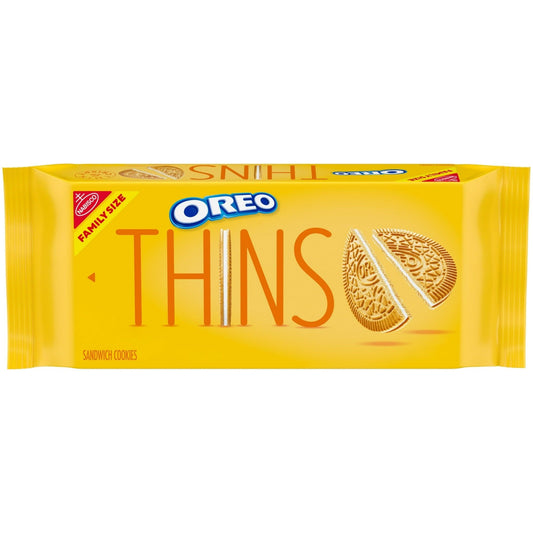 OREO Thins Golden Crispy Cookies, Family Size, 11.78 oz - Twin Pack