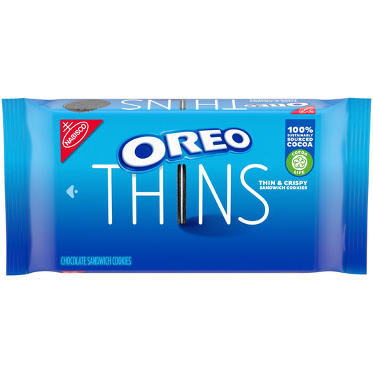 OREO Thins Crispy Chocolate Sandwich Cookies, 10.1 oz