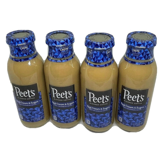 Peet's Coffee Vanilla Creme 13.7 oz Glass Bottles - 4 Pack