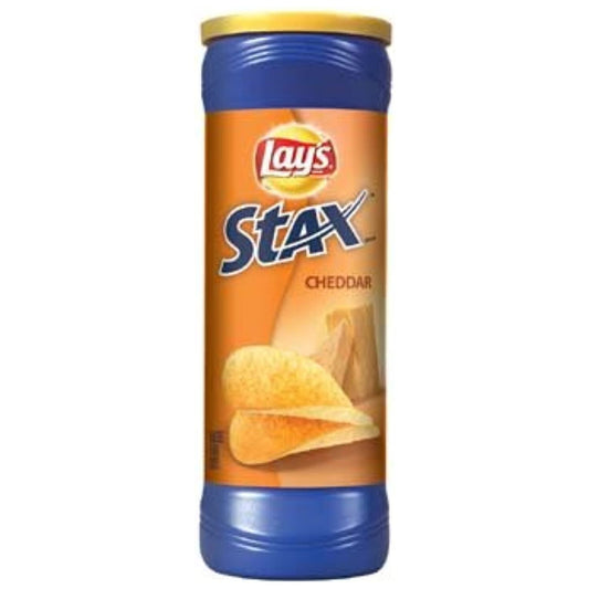 Lays Stax Cheddar Potato Crisps - 5.5 Oz (12-Pack)