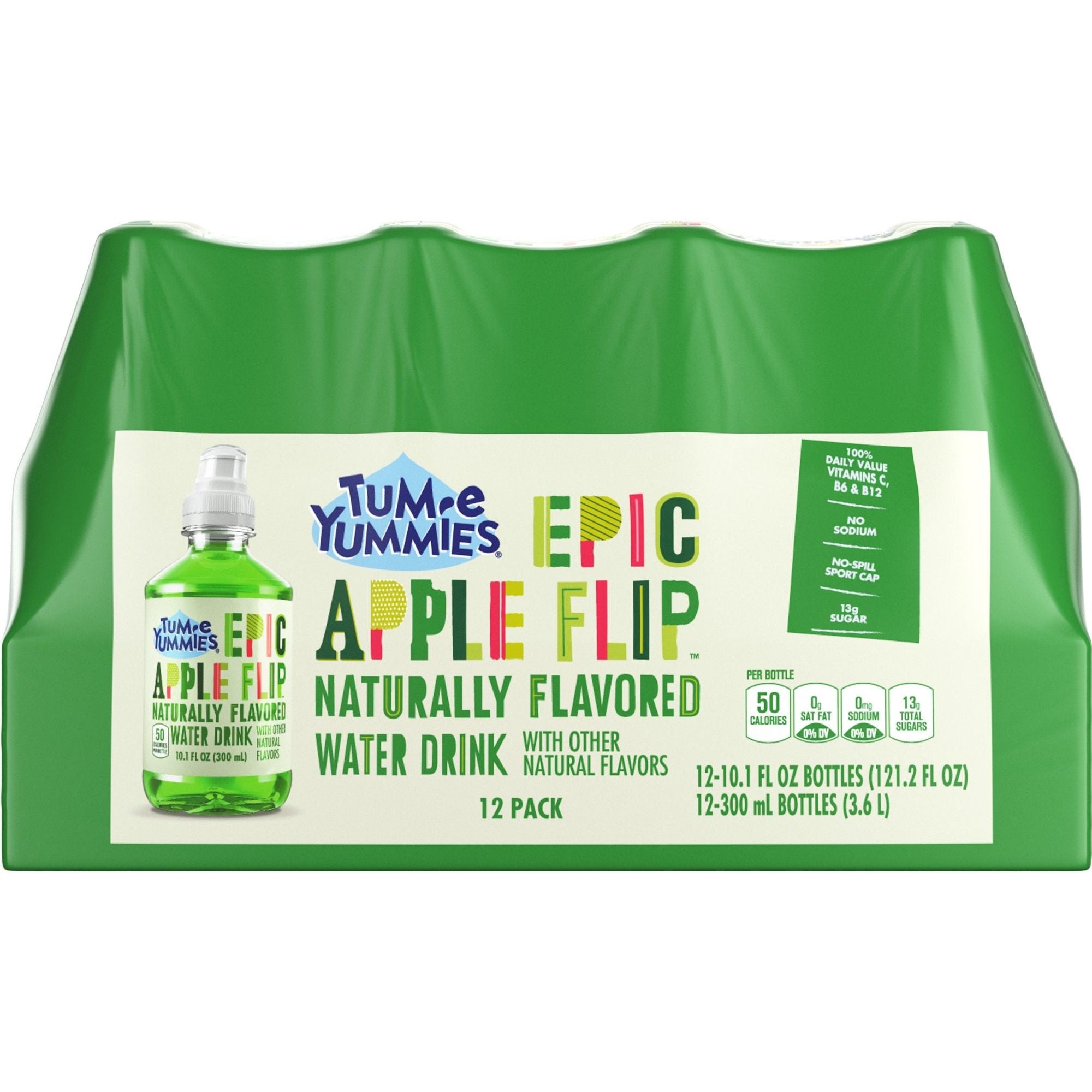 Tum-e Yummies Kids' Hydration Beverage - Epic Apple Flip, 12 Count