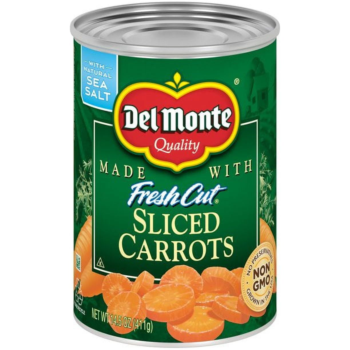 Del Monte Canned Sliced Carrots, 8-Pack of 14.5 oz Cans