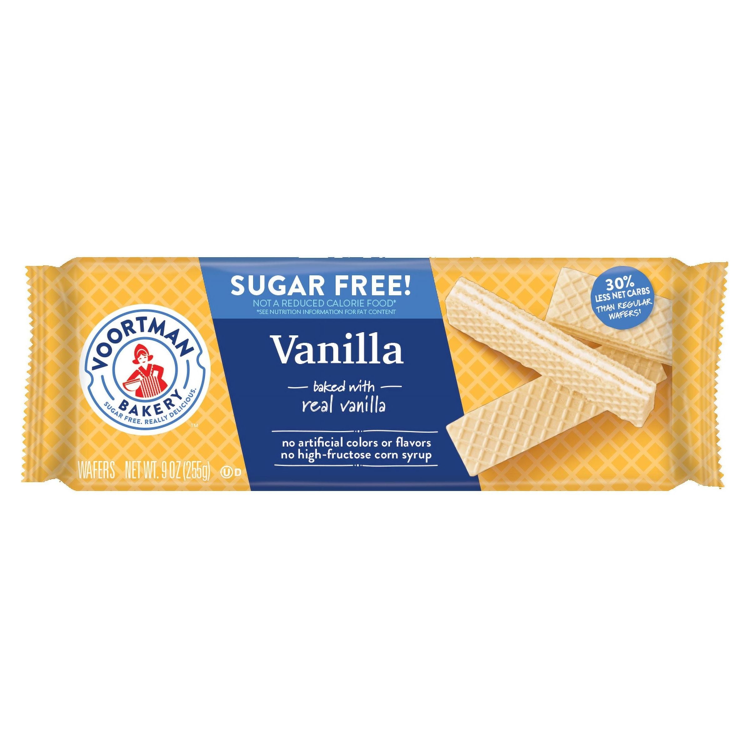 Voortman Sugar-Free Vanilla Wafer Cookies - 9 Oz. (14-Pack) - Voortman