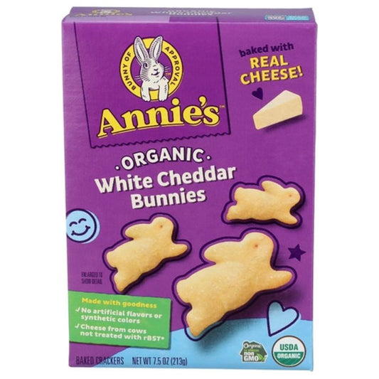 Annie's Organic White Cheddar Bunny Snacks - 4 Pack of 7.5 oz