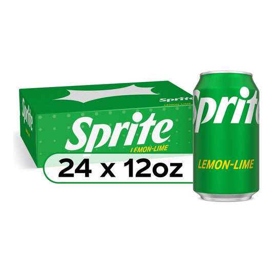 Sprite Refreshing Lemon Lime Soda, 12 oz Cans, 24 Count