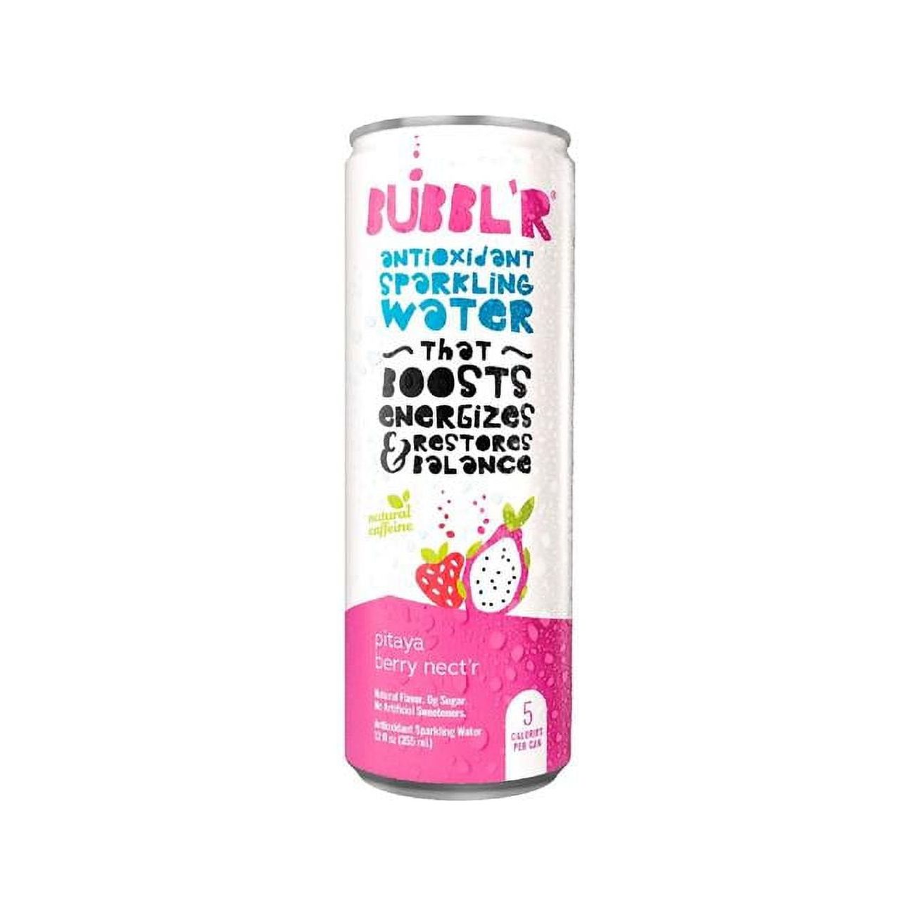 Bubbl'r Sparkling Water with Antioxidants - Pitaya Berry Flavor, 12oz Cans - 12 Pack