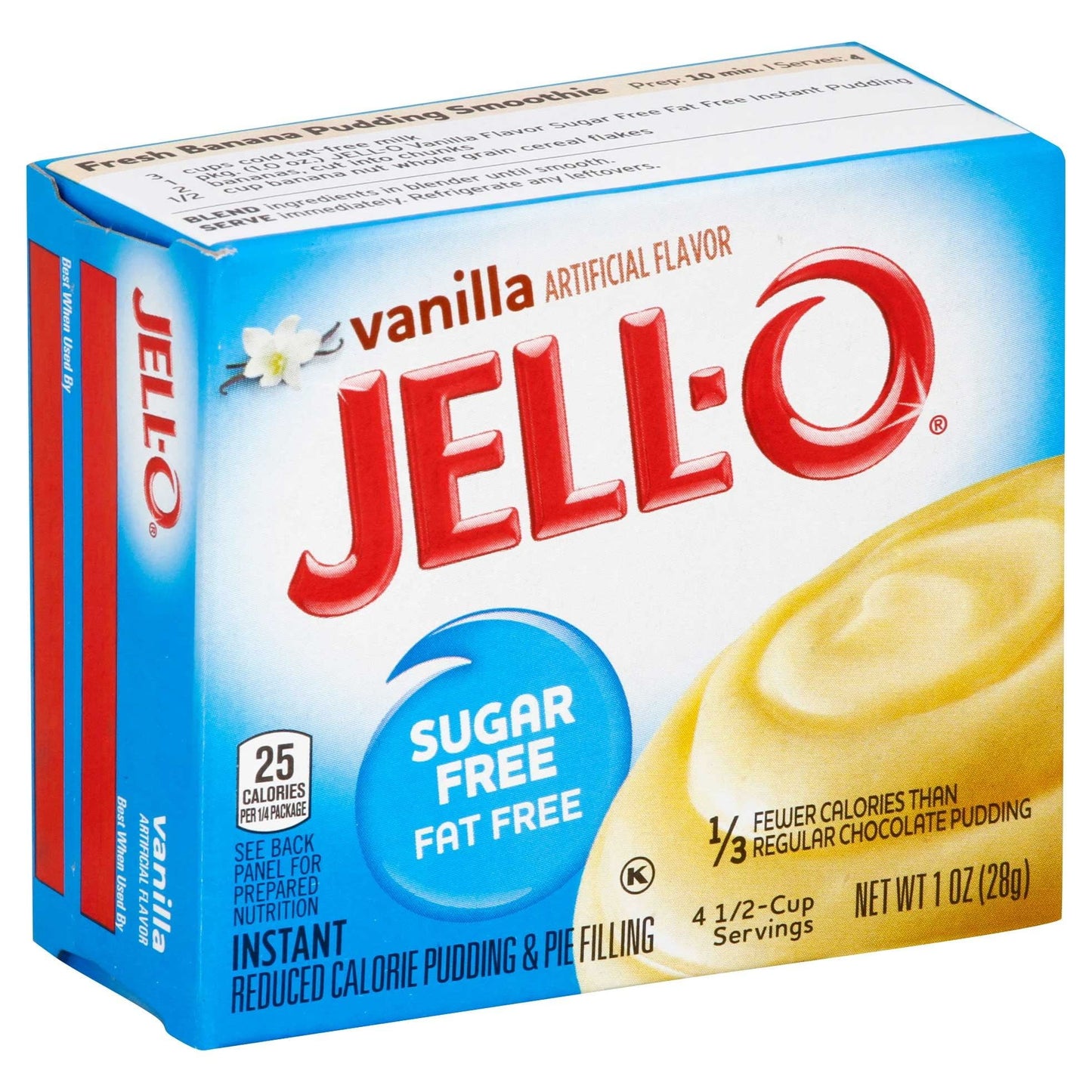 Jell-O Instant Vanilla Sugar-Free Fat Free Pudding & Pie Filling (1 oz Boxes, Pack of 24)