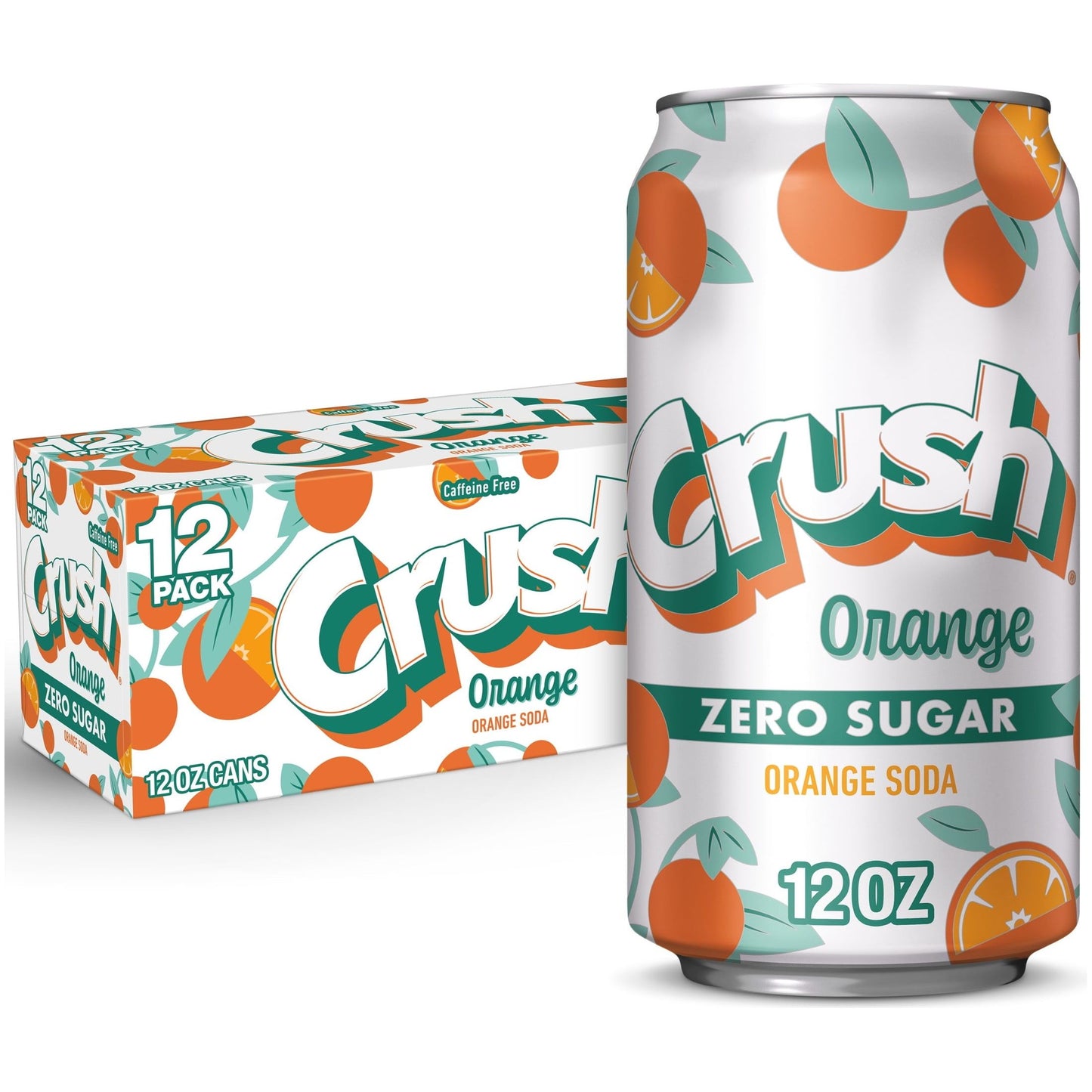 Guilt-Free Crush Diet Orange Soda, 12 oz Cans, 12 Pack