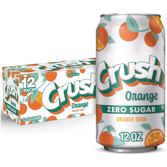 Guilt-Free Crush Diet Orange Soda, 12 oz Cans, 12 Pack