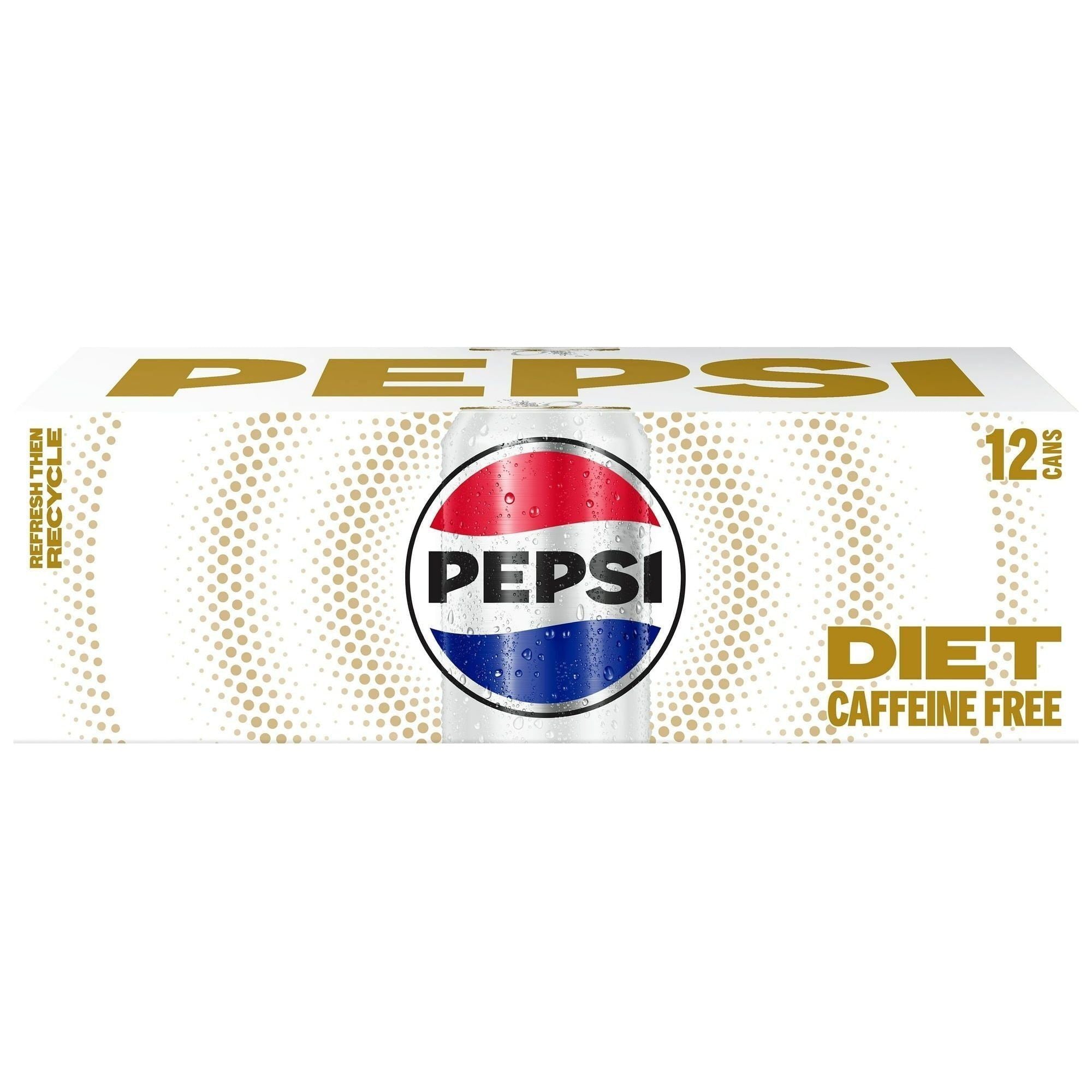 Caffeine-Free Diet Pepsi Cola Soda, 12 oz Cans - 12 Pack - Pepsi