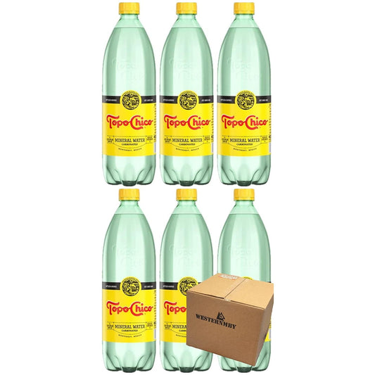 Topo Chico Sparkling Mineral Water, 33.8 fl oz, Pack of 6 Bottles