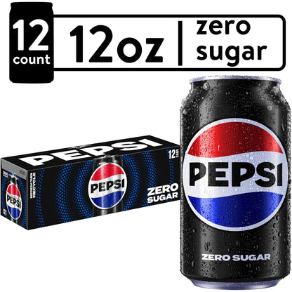 Pepsi Zero Sugar Cola - 12 Pack of 12 fl oz Cans