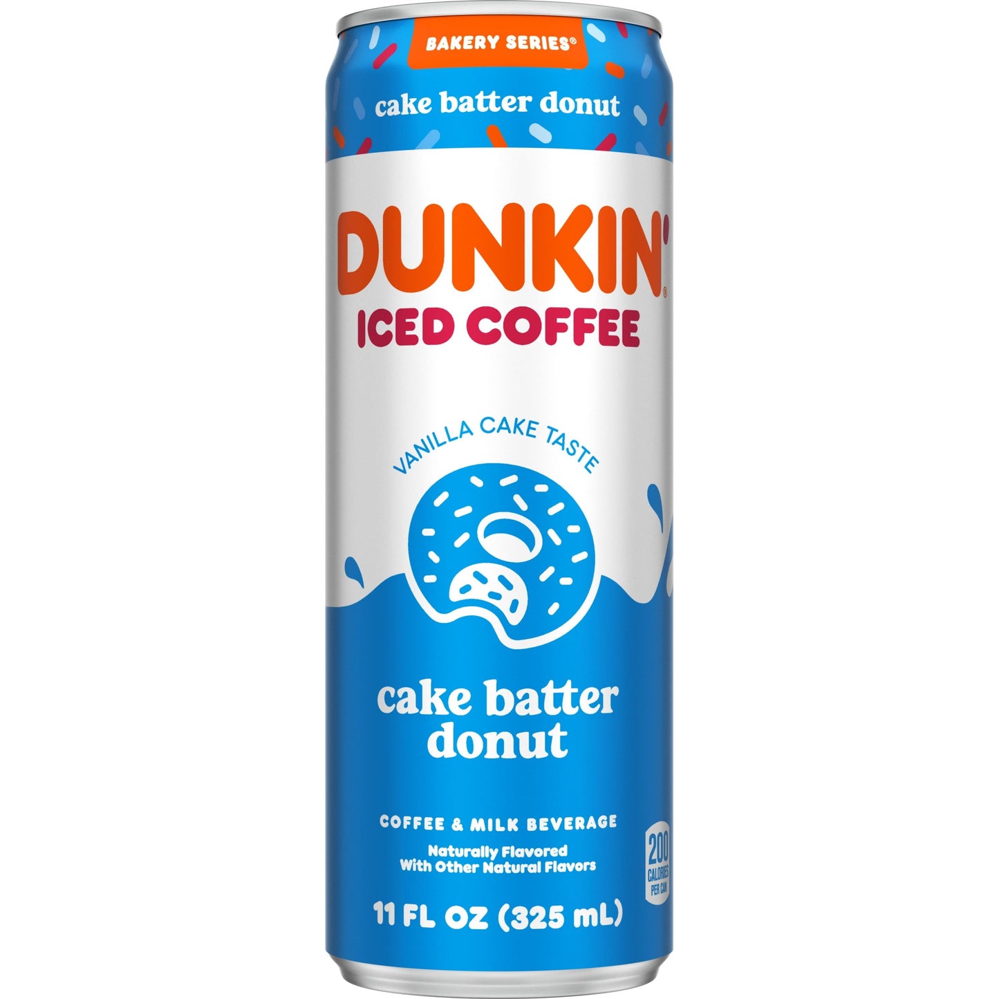 Dunkin' Cake Batter Donut Flavored Iced Coffee, 11 fl oz Can