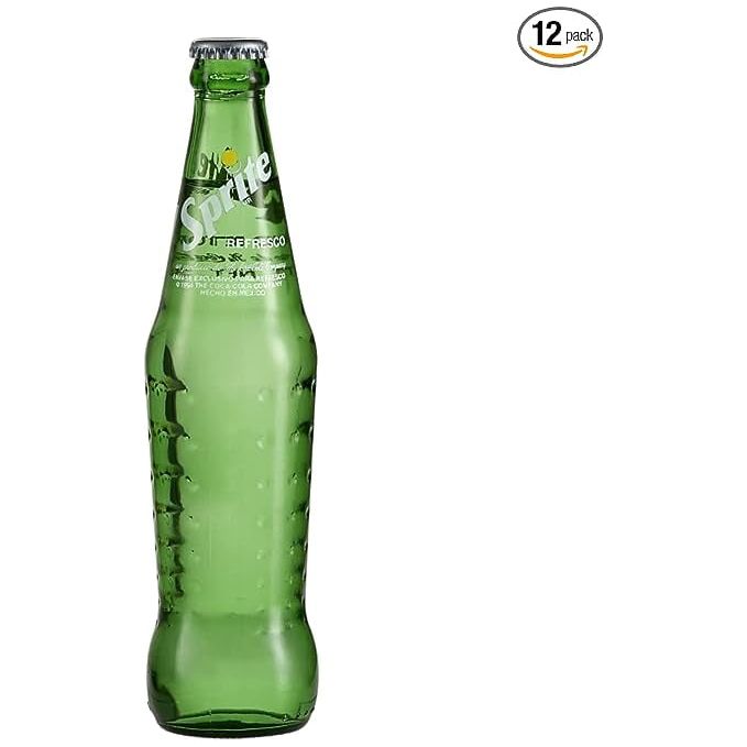 Mexican Sprite Glass Bottled Soda 12 Ounce - 12 Count Refreshing Pack