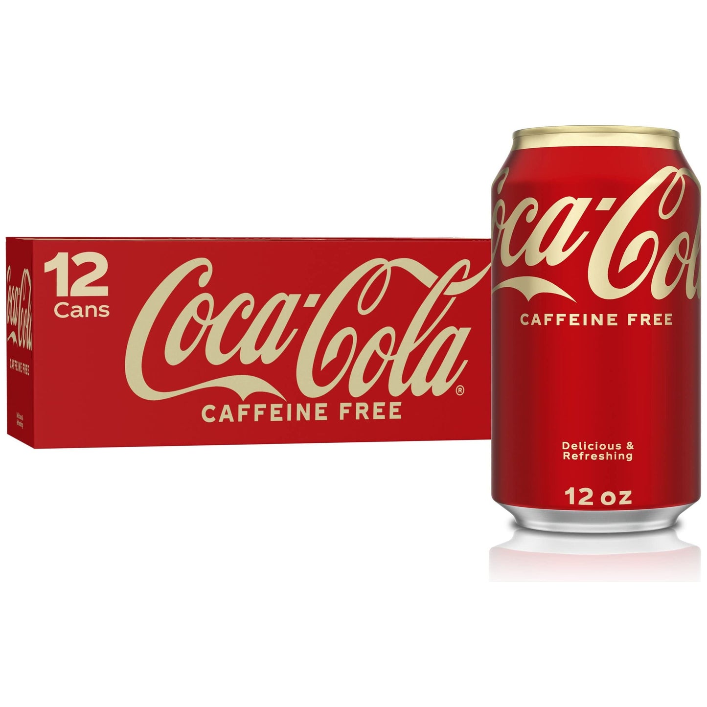 Caffeine-Free Coca Cola Soda, 12 Fl Oz Cans, 24 Count Pack