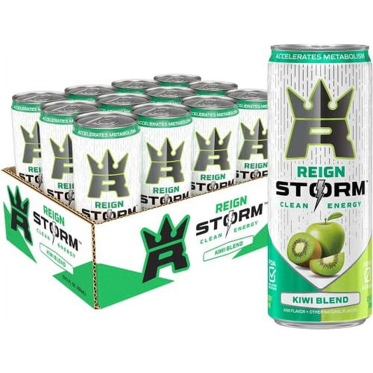 REIGN Storm Kiwi Fusion Energy Drink, 12 Fl Oz (12-Pack)