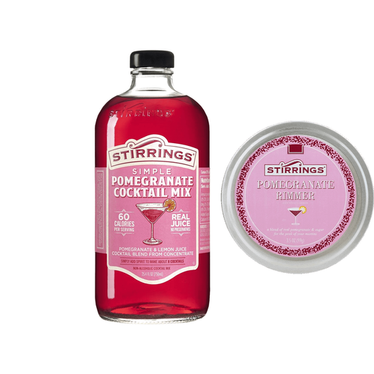 Pomegranate Paradise Non-Alcoholic Martini Mix & Rimmer Set