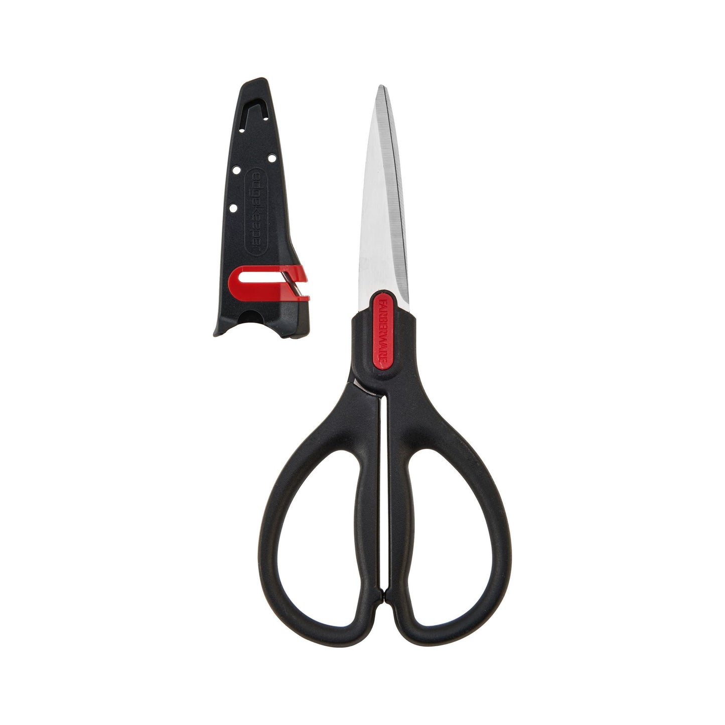 Farberware Edgekeeper Stainless Steel Shears with Black Handle Sleeve with Built-in Sharpening