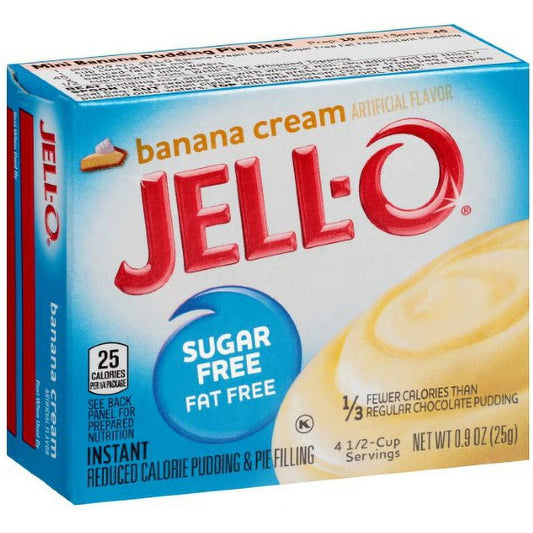 Jell-O Guilt-Free Banana Cream Instant Pudding Mix (8-Pack)