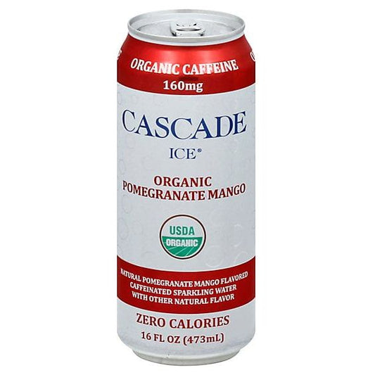 Organic Pomegranate Mango Sparkling Water with Caffeine - 16oz Cans (12-Pack)