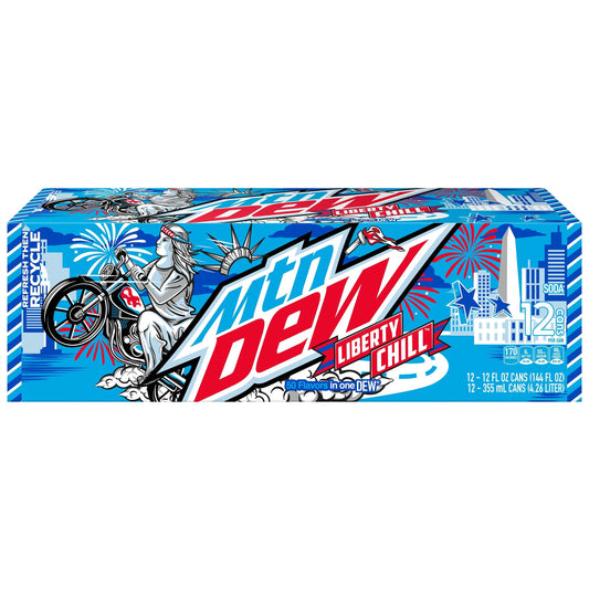 Mountain Dew Liberty Brew 50 Flavor Fusion Soda, 12 oz, 12 Can Pack