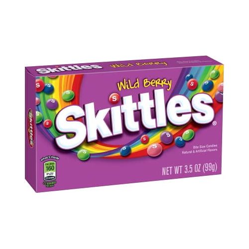 Skittles Wild Berries, Fruity Chewy Candy, 3.5 oz Bag (Pack of 12)