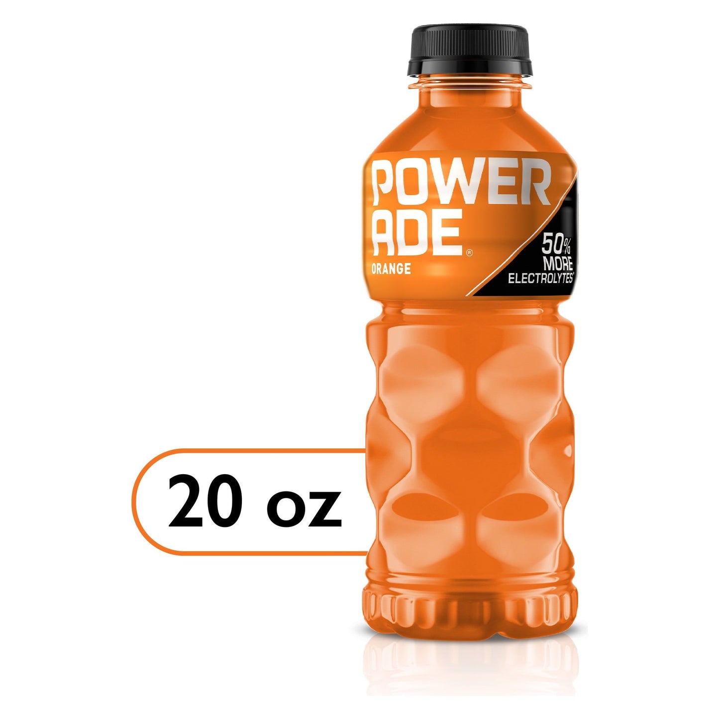 POWERADE Orange Sports Drink with Electrolytes, 20 fl oz Bottle