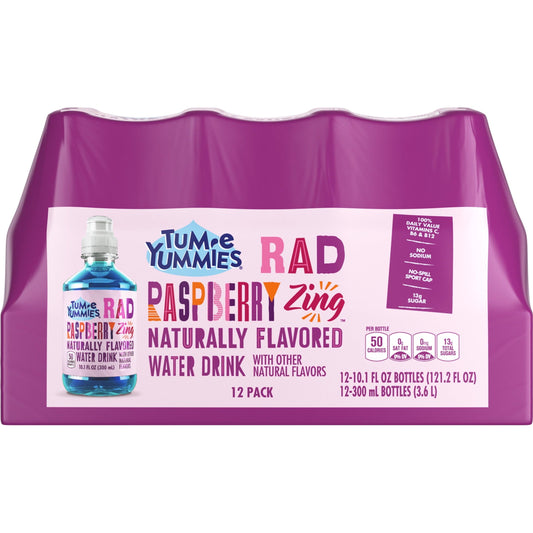 Tum-E Yummies Rad Raspberry Zing Juice, 10.1 oz, 12 Bottles