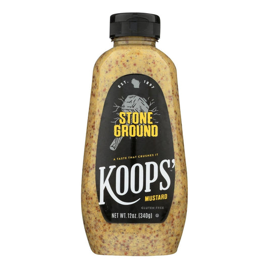 Koops' Gourmet Organic Stone Ground Mustard - 12 Oz (Pack of 6)