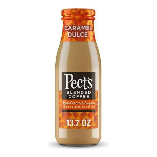 Peet's Coffee Carmel Dulce Iced Coffee 13.7oz Glass Bottles - 6 Pack