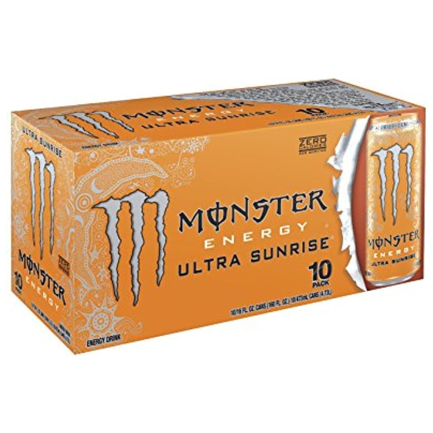 Monster Energy Ultra Sunrise, Tropical Citrus, 16 oz - 10 Pack