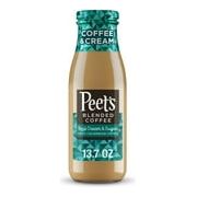 Peet's Coffee and Cream, Blended Iced Coffee Drink, 13.7 fl oz, Glass Bottle