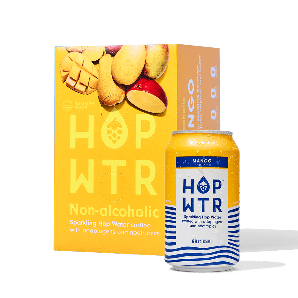 Mango Infused Sparkling Hop Water - 6 Pack of 12 oz Cans