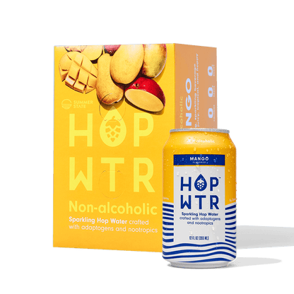 HOP WTR - Sparkling Mango Hop Water - 12 Cans of 12 oz Refreshment